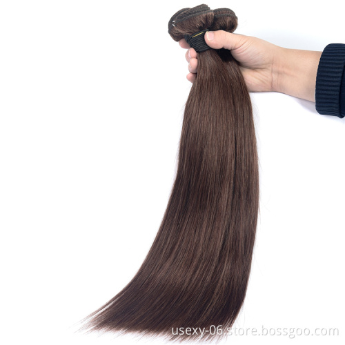 Wholesale Mink Brazilian One Tone Brown Color Virgin Cheap Human Hair Extensions